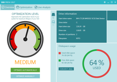 Screenshot of the application SSD Fresh - #4