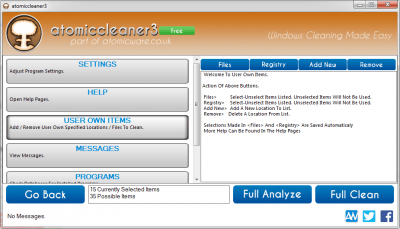 Screenshot of the application atomiccleaner3 - #4