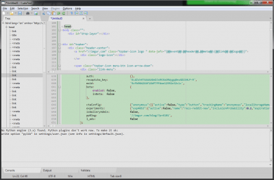 Screenshot of the application CudaText - #2