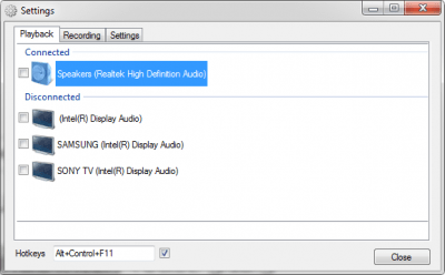 Screenshot of the application SoundSwitch - #2