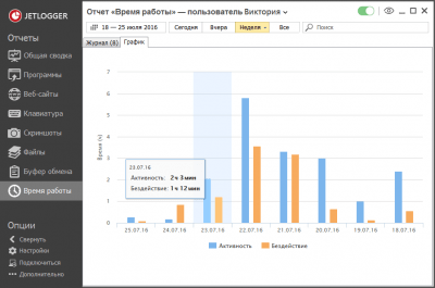 Screenshot of the application JETLOGGER - #11