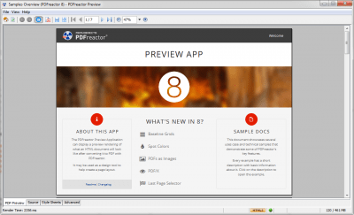 Screenshot of the application PDFreactor - #5