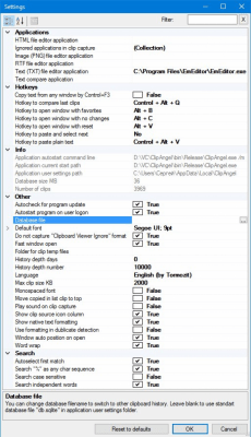Screenshot of the application ClipAngel - #2