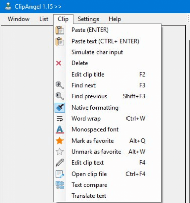 Screenshot of the application ClipAngel - #8
