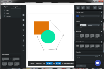 Screenshot of the application Vectr - #2