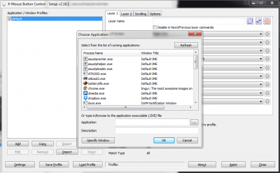 Screenshot of the application X-Mouse Button Control - #4