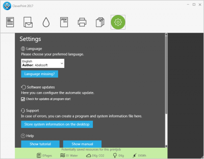 Screenshot of the application CleverPrint - #2