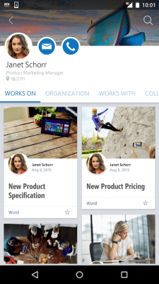 Screenshot of the application Office Delve - #4