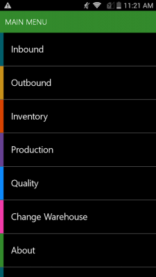 Screenshot of the application Warehousing - Dynamics 365 - #2