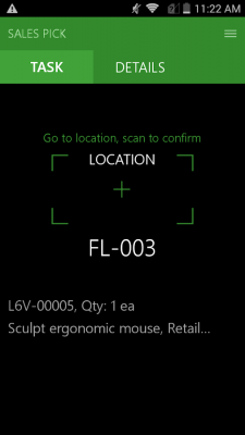 Screenshot of the application Warehousing - Dynamics 365 - #3