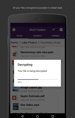 Screenshot of the application Work Folders - #6
