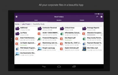 Screenshot of the application Work Folders - #8
