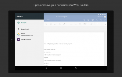 Screenshot of the application Work Folders - #16
