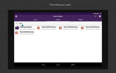 Screenshot of the application Work Folders - #17