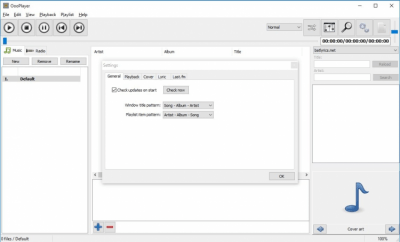 Screenshot of the application OooPlayer - #2