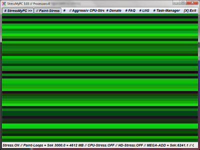 Screenshot of the application StressMyPC - #2