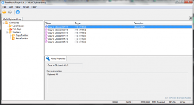 Screenshot of the application Free Macro Player - #3
