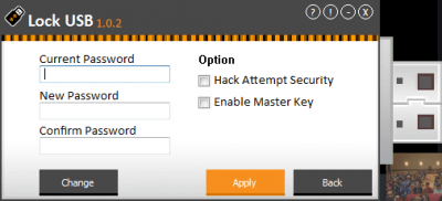 Screenshot of the application Lock USB - #3