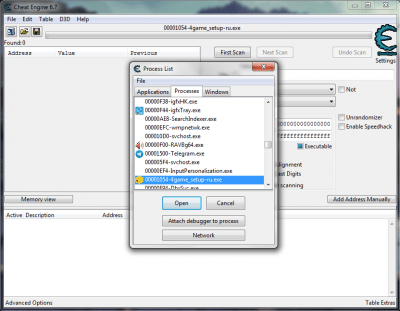 Screenshot of the application Cheat Engine - #2