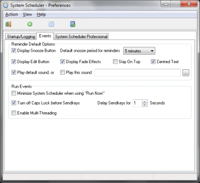 Screenshot of the application System Scheduler Free - #2