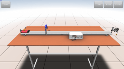 Screenshot of the application Equal-accelerated motion - #8