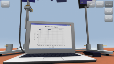 Screenshot of the application Precession and nutation of a gyroscope - #2