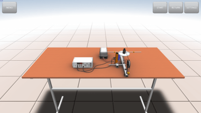 Screenshot of the application Equal-accelerated rotation - #2