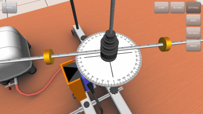 Screenshot of the application Moment of inertia of the rod - #4