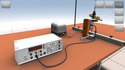 Screenshot of the application Moment of inertia of the rod - #5