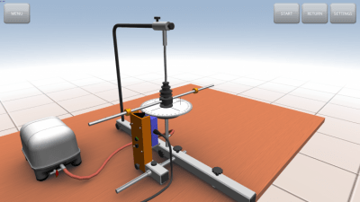 Screenshot of the application Moment of inertia of the rod - #6