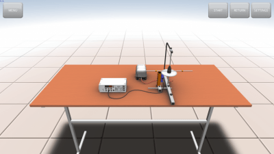 Screenshot of the application Moment of inertia of the rod - #7