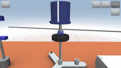 Screenshot of the application Moment of inertia of different bodies - #2