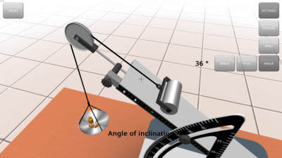 Screenshot of the application Inclined plane - #7