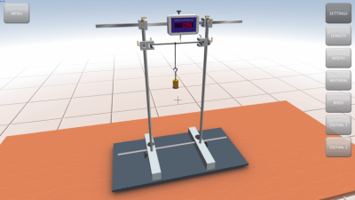 Screenshot of the application Determination of Young's modulus - #4