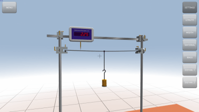 Screenshot of the application Determination of Young's modulus - #6