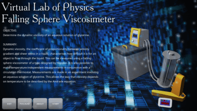 Screenshot of the application Drop ball viscometer - #2