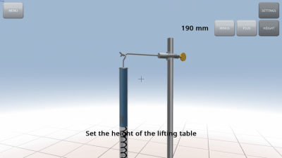 Screenshot of the application Archimedes' law - #2