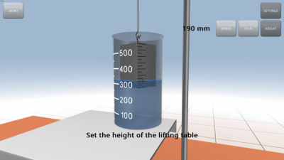 Screenshot of the application Archimedes' law - #8