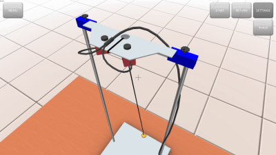 Screenshot of the application Elliptical oscillation of a pendulum - #4