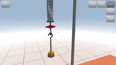 Screenshot of the application Simple harmonic oscillations - #2