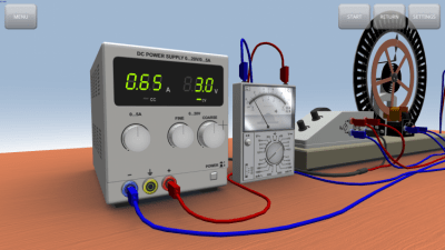 Screenshot of the application Forced torsional oscillations - #3