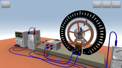 Screenshot of the application Forced torsional oscillations - #8
