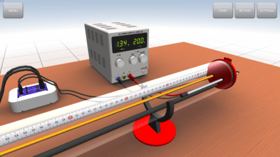 Screenshot of the application The speed of sound in air - #7