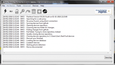 Screenshot of the application Flashtool - #2