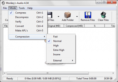 Screenshot of the application Monkeys Audio - #2