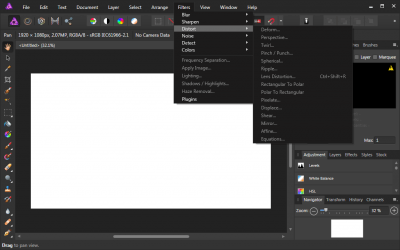 Screenshot of the application Affinity Photo - #2