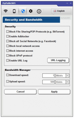 Screenshot of the application MyPublicWiFi - #2
