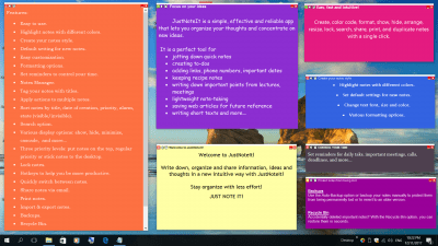 Screenshot of the application JustNoteIt - #4