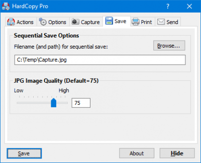 Screenshot of the application HardCopy Pro - #2