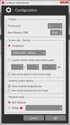 Screenshot of the application Genymotion - #2